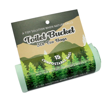 Toilet Bucket Eco Bag Roll ( 15 bags per roll )