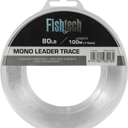 Leader - Hi Tensile Leader Line- 80lb 100m Fishtech
