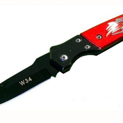 Wolf Folding Knife - Multi Purpose  Red or Blue