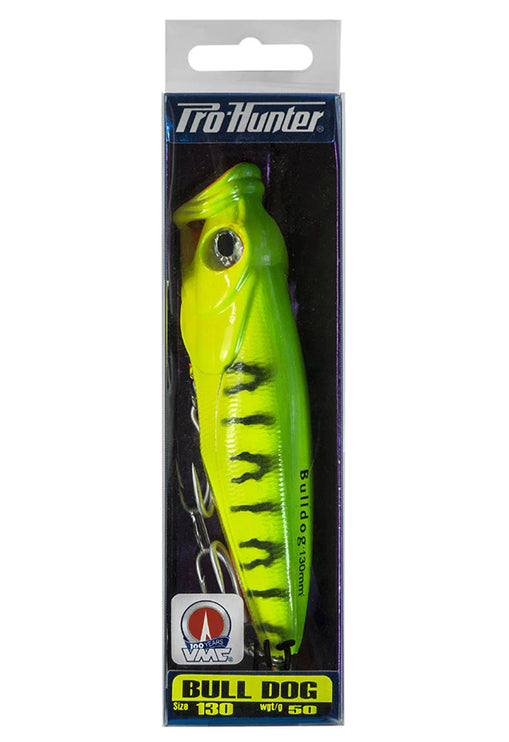 Pro Hunter Pop Bull Dog 130mm - Hot Tiger - Great for Kingfish