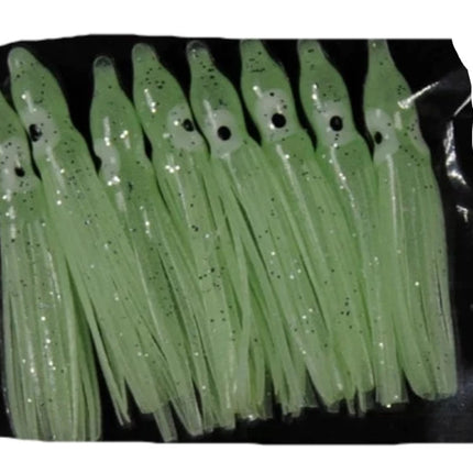 Green Lumo 5cm Octopus Luminous Skirts ( Pack of 8)