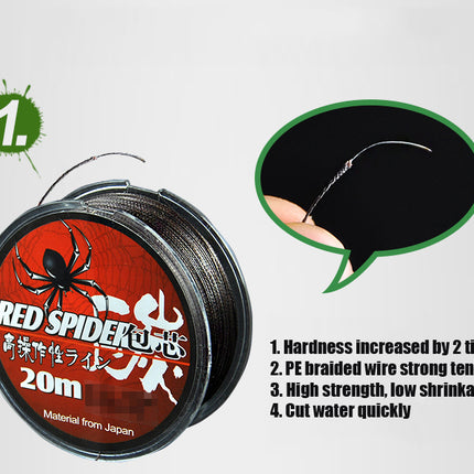 50LB Stainless Steel Wire Pe Braided Fishing Line 20M