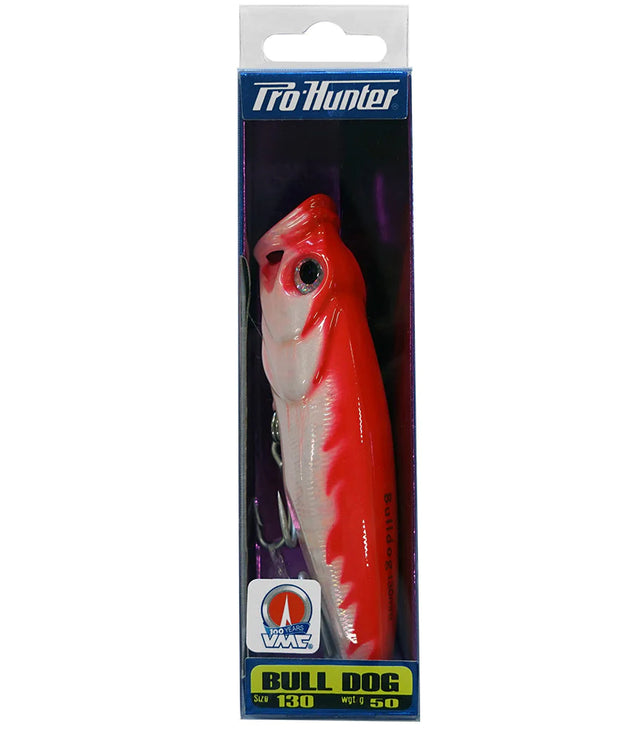 Pro Hunter Pop Bull Dog 130mm - Fire Pearl - Great for Kingfish
