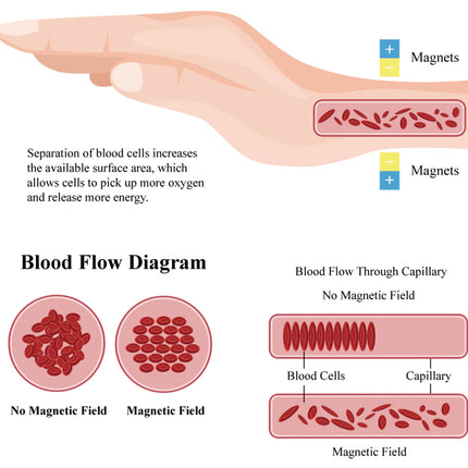 Womans Magnetic Copper Bracelet -Blue  #530-1