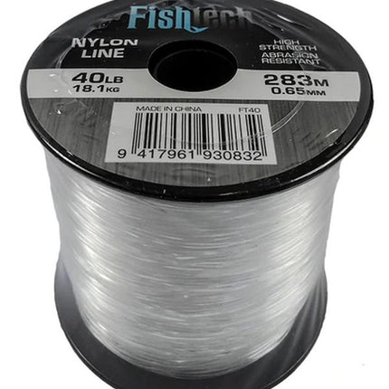 Nylon Fishing Line -  40LB - 283m Rolls - FishTech
